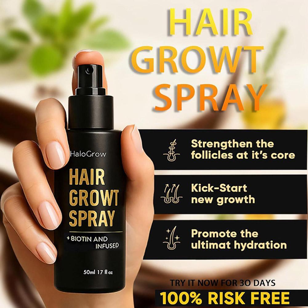 Hair Care Normal - สเปรย์ปลูกผมฮาโลโกรว์ สเปรย์เซรั่มปลูกผมเร็ว ป้องกันผมร่วง ป้องกันศีรษะล้าน ผลิตภัณฑ์ดูแลเส้นผมเพื่อความงามของหนังศีรษะ