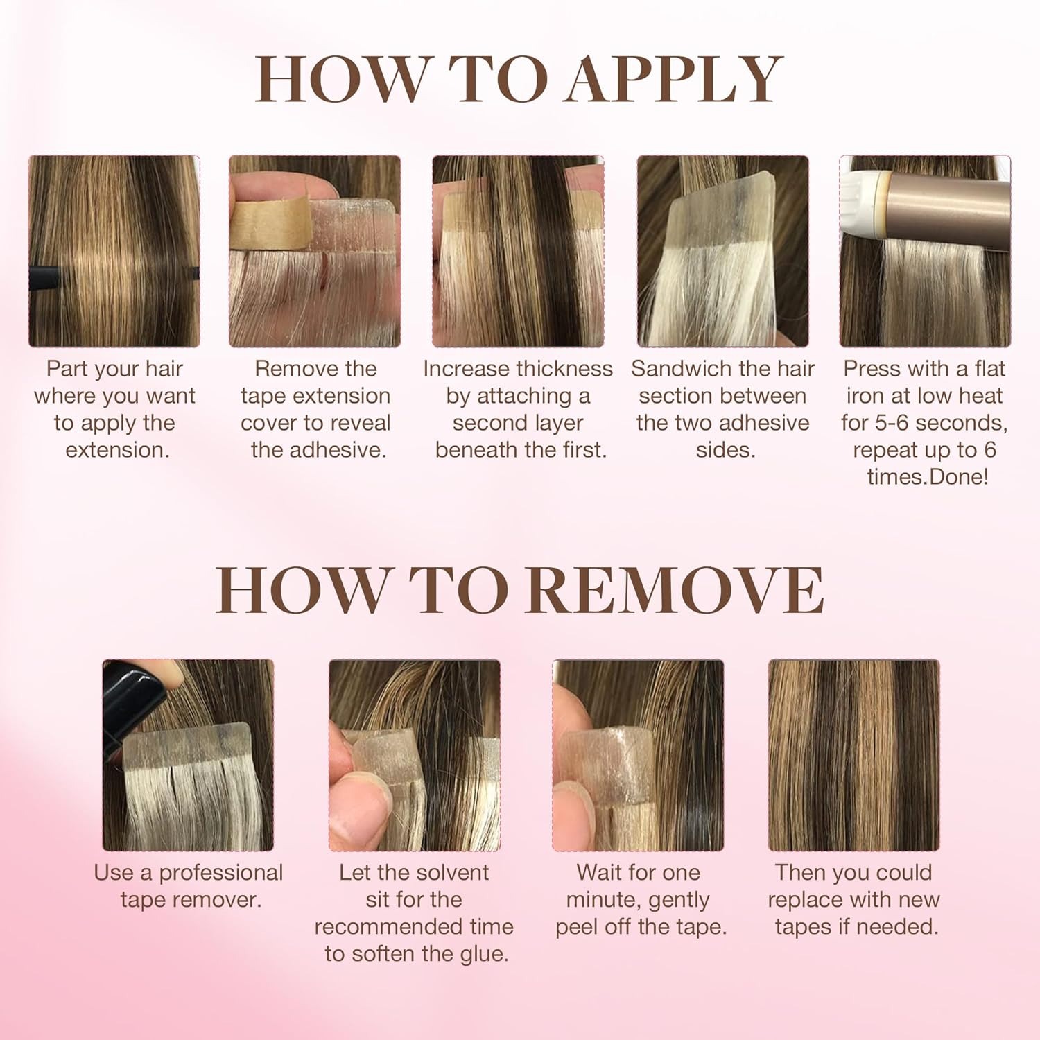 72 แท็บ (6 แผ่น) เทปต่อผม เทปก - Hair Extension Tape In บทวิจารณ์และราคา
