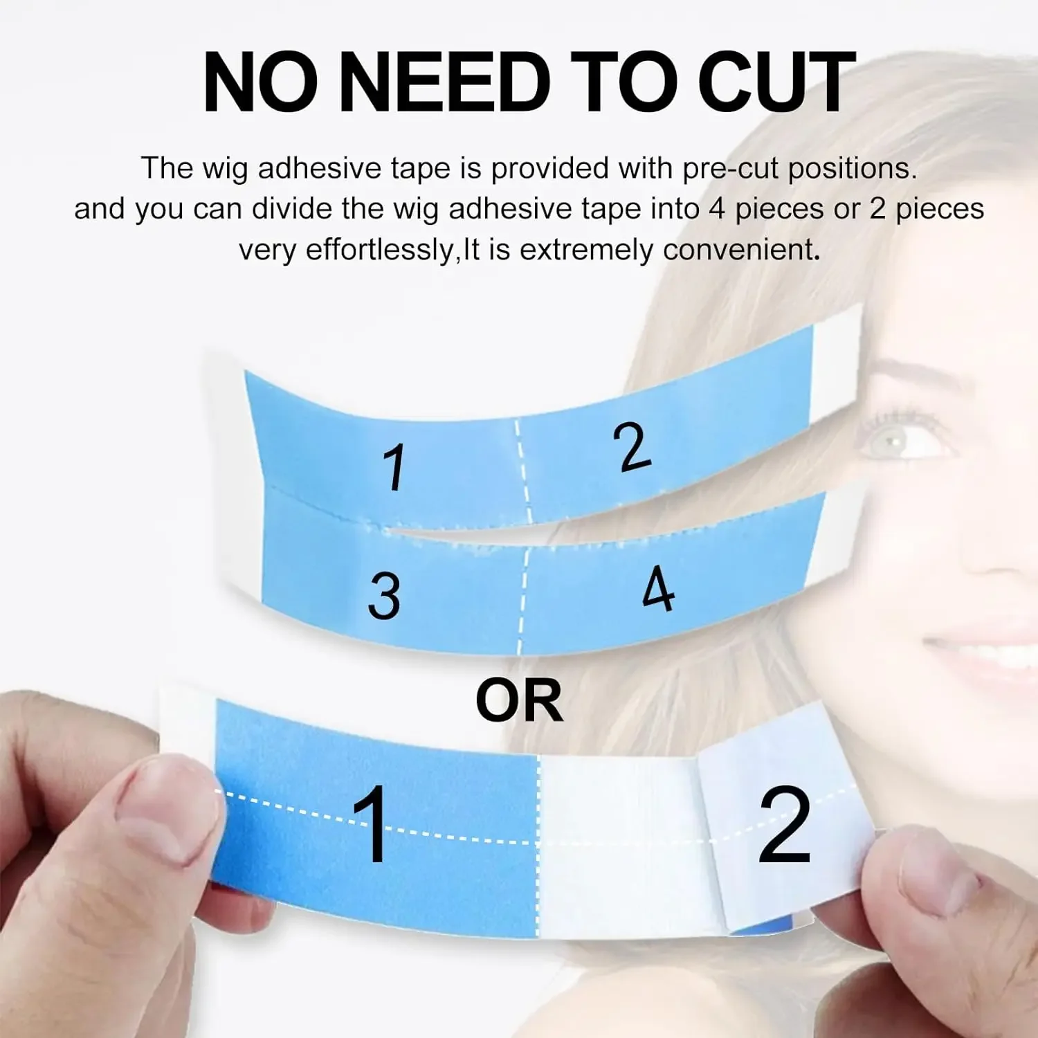 เทปกาวติดวิกผมแบบสองหน้า แข็งแ - Hair Extension Tape In บทวิจารณ์และราคา
