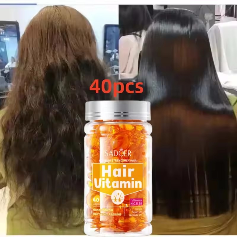 40 ชิ้นผมวิตามินแคปซูลน้ํามัน  - Hair Care Honey บทวิจารณ์และราคา