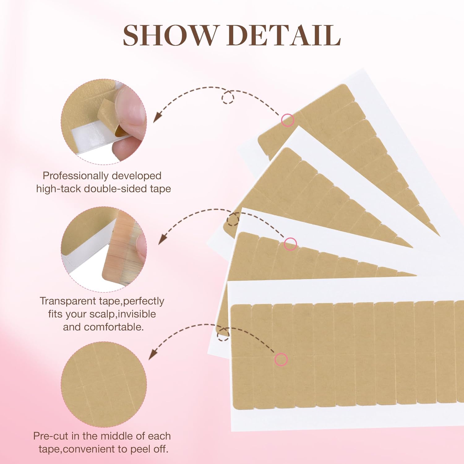 72 แท็บ (6 แผ่น) เทปต่อผม เทปก - Hair Extension Tape In บทวิจารณ์และราคา